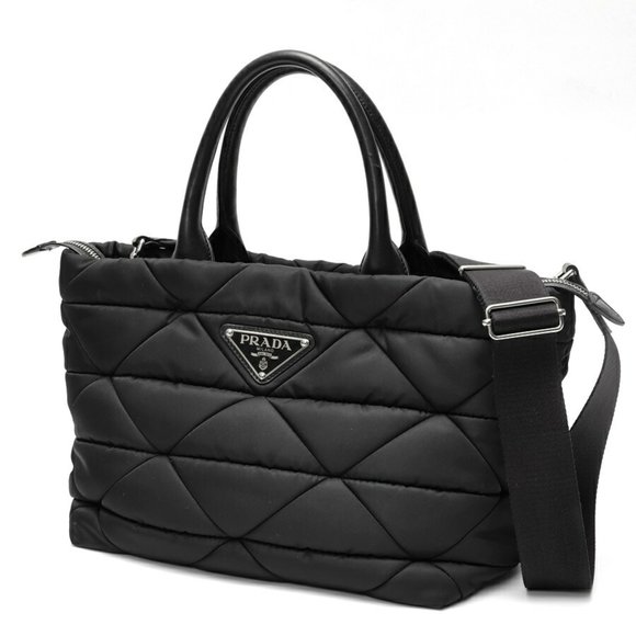 PRADA Black Leather Tote Bag - Picture 1 of 9